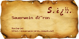 Sauerwein Áron névjegykártya