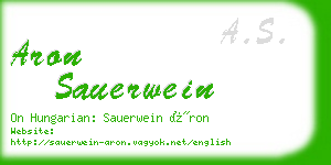 aron sauerwein business card